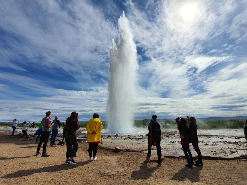 Reykjavik: Golden Circle, Kerid Crater and Sky Lagoon Tour - Gullfoss Waterfall: Two Tiers, Deep Ravine, and Rainbow Odds